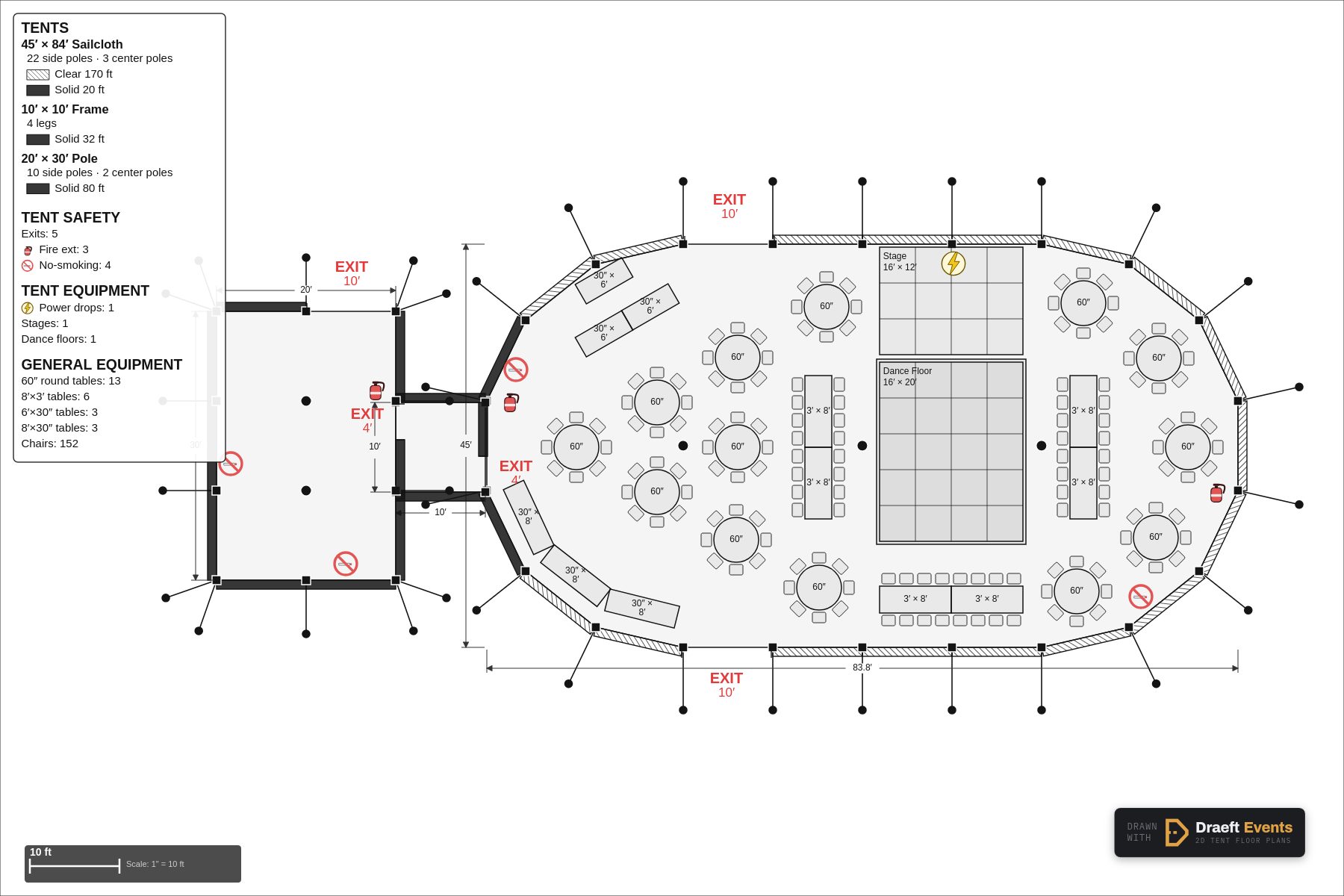 45 by 84 layout